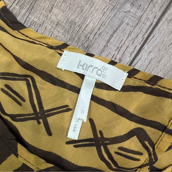 Kirra Sheer Tribal pattern Open Back Blouse - Picture 2 of 5